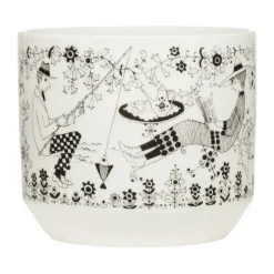 Emilia kruka Ø14 cm, Svart-vit