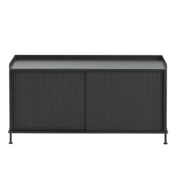 Enfold sidobord lågt 125x45x63 cm, Black-Black