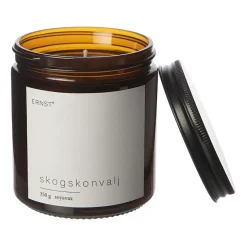 Ernst doftljus i glas med lock Ø9 cm, Skogskonvalj
