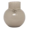 Ernst glasvas rund beige, H10 cm Ø9 cm