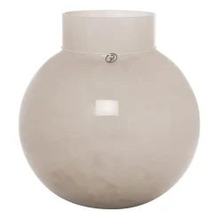Ernst glasvas rund beige, H25 cm Ø24 cm