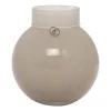 Ernst glasvas rund beige, H14 cm Ø13 cm