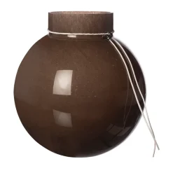 Ernst glasvas rund brun, H25 cm Ø24 cm