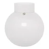 Ernst glasvas rund vit, H25 cm Ø24 cm
