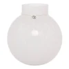 Ernst glasvas rund vit, H22 cm Ø21 cm