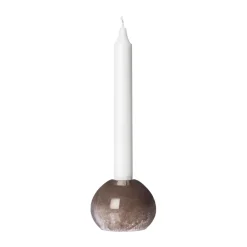 Ernst ljusstake glas Ø7,5 cm, Brun