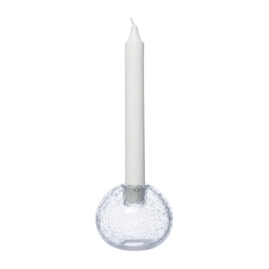 Ernst ljusstake glas Ø9 cm, Bubblor