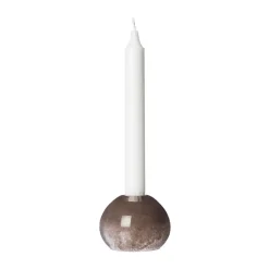 Ernst ljusstake glas Ø9 cm, Brun