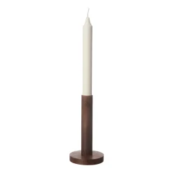 Ernst ljusstake i trä 15 cm, Mörkbrun