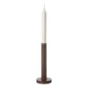 Ernst ljusstake i trä 20 cm, Mörkbrun