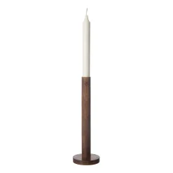 Ernst ljusstake i trä 25 cm, Mörkbrun