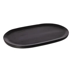 Ernst oval bricka 25x40 cm, Svart