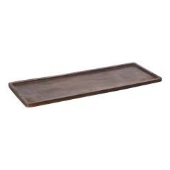 Ernst träbricka 15x45 cm, Mörkbrun