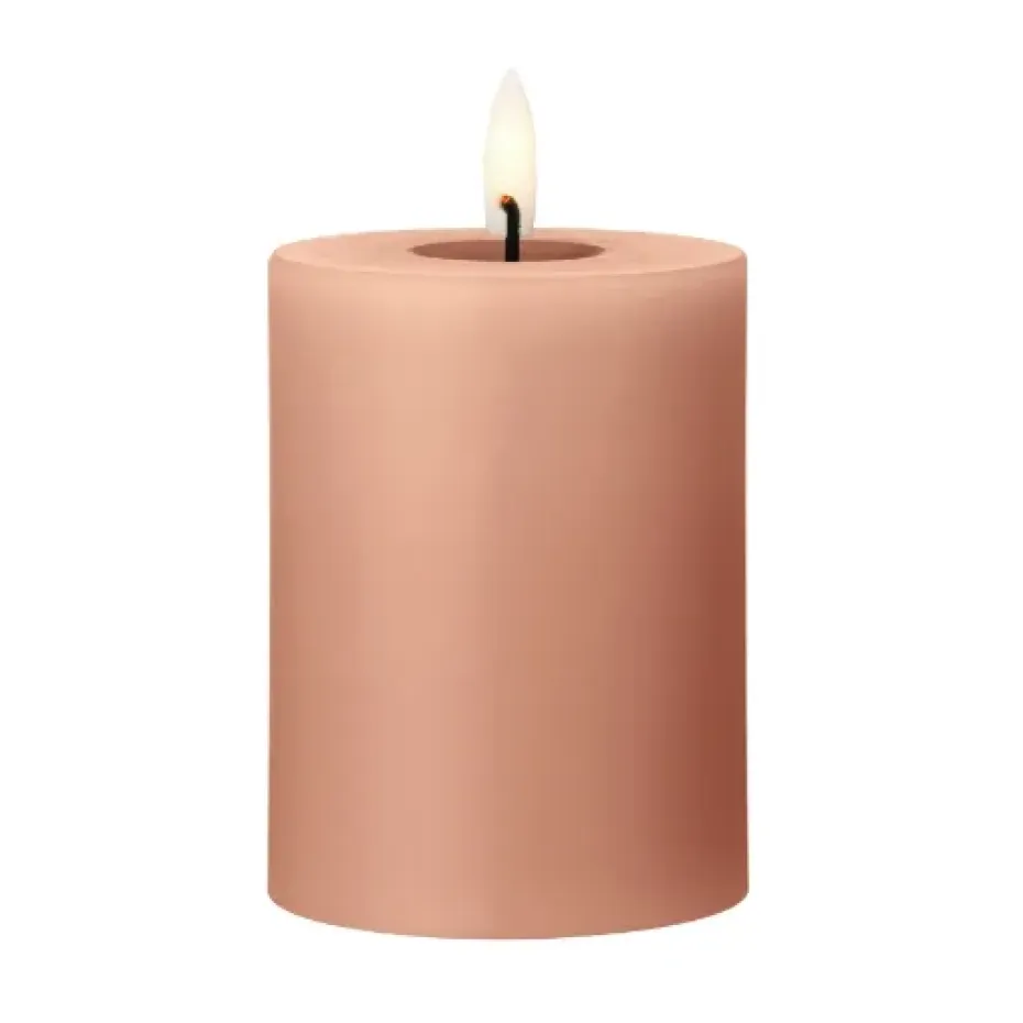 ester & erik blockljus LED, 20 Rosy caramel, 10 cm
