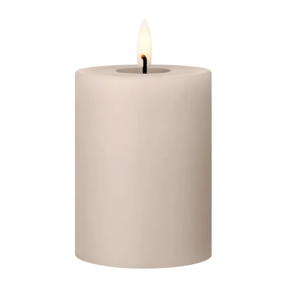 ester & erik blockljus LED, 22 Linen Grey, 10 cm