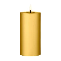 ester & erik blockljus LED, 90 Gold Metallic, 15 cm