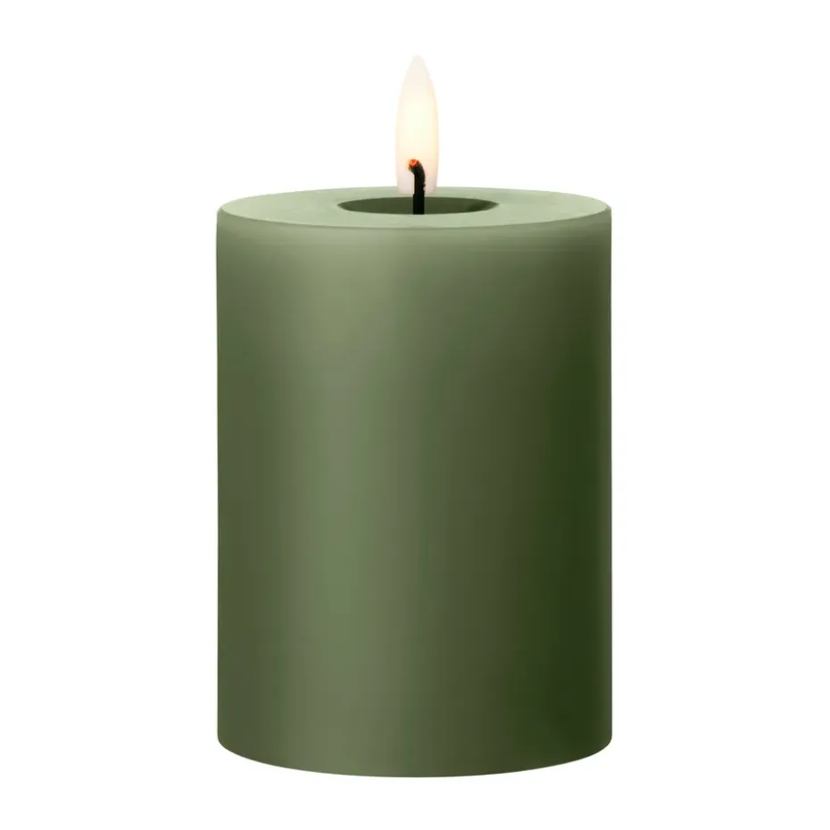 ester & erik blockljus LED, 70 Green Soil, 10 cm