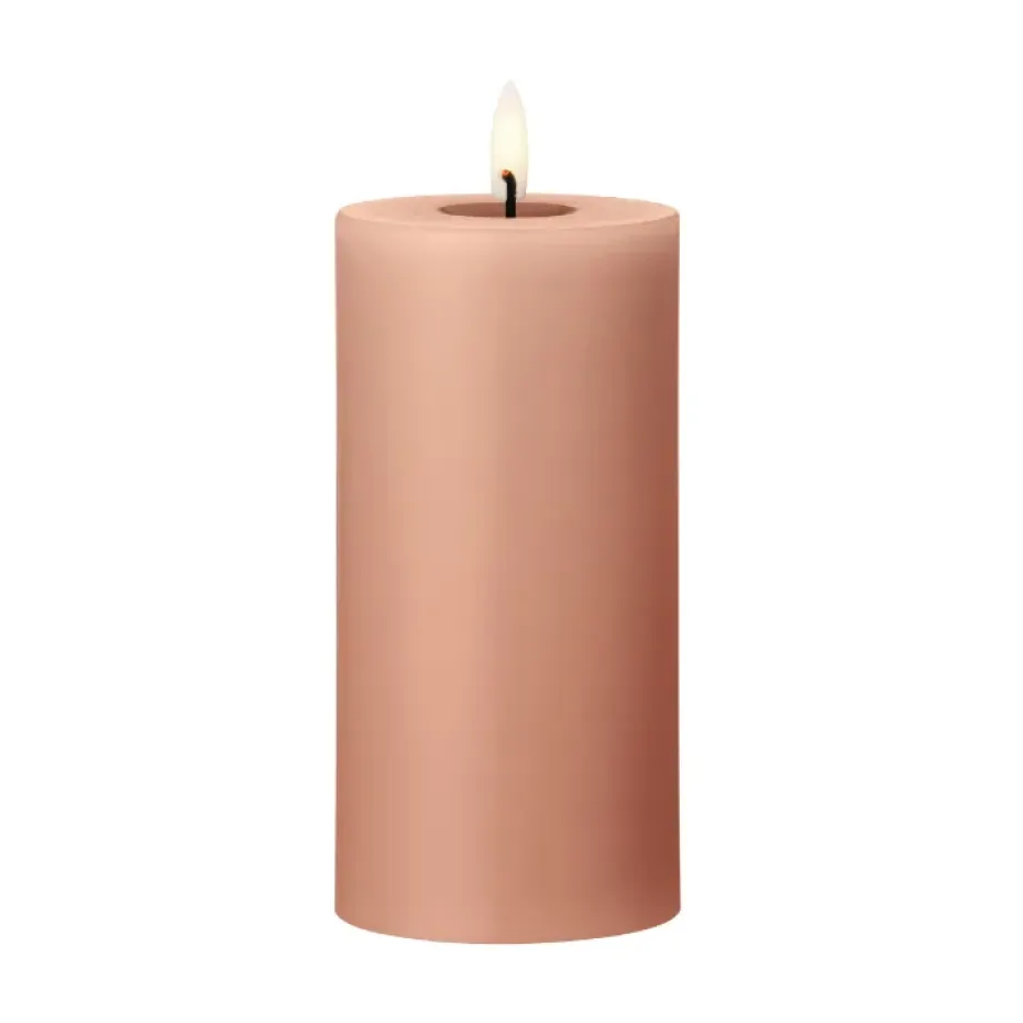 ester & erik blockljus LED, 20 Rosy caramel, 15 cm