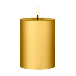 ester & erik blockljus LED, 90 Gold Metallic, 10 cm