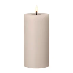 ester & erik blockljus LED, 22 Linen Grey, 15 cm