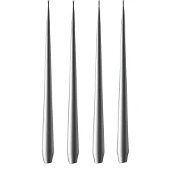 ester & erik ljus 32 cm 4-pack metallic, Silver