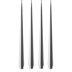 ester & erik ljus 42 cm 4-pack metallic, Silver