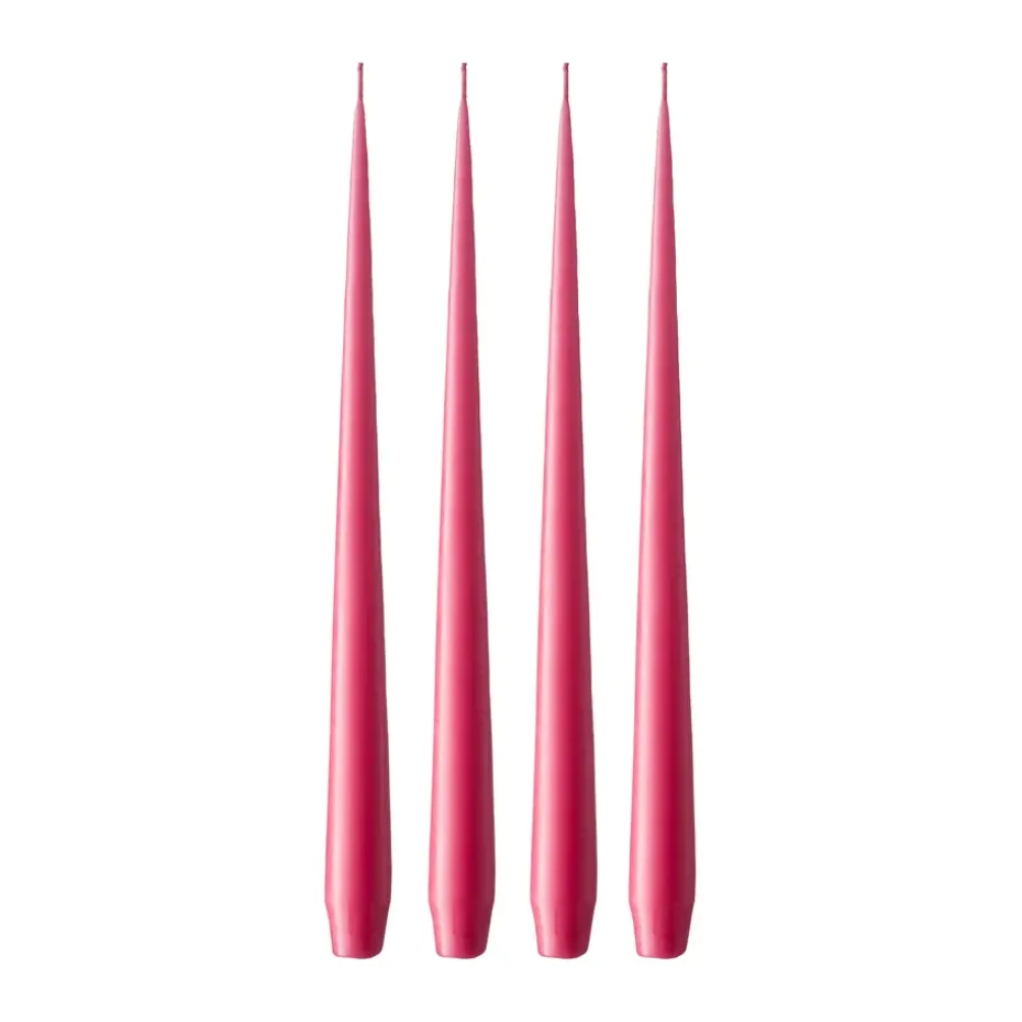 ester & erik ljus 4-pack matt, Deep pink 41/2, 32 cm