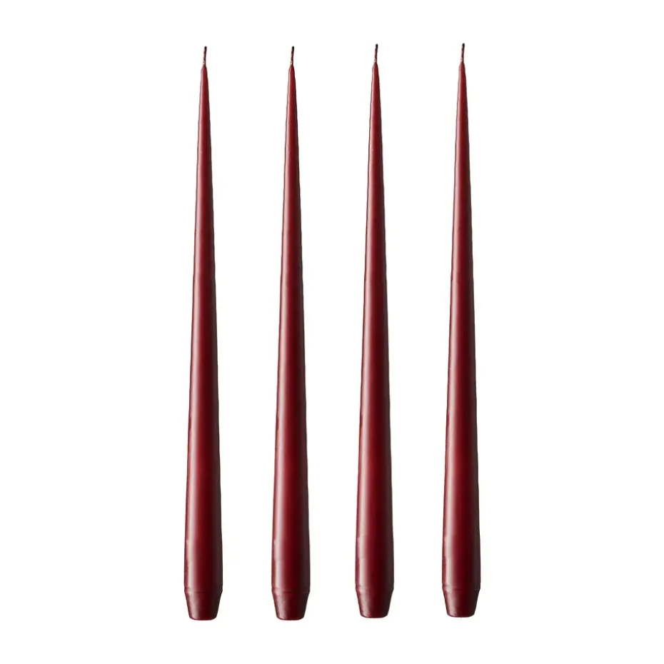 ester & erik ljus 4-pack matt, vinröd, 42 cm