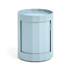 Facet Cabinet low sidobord med fötter-hjul 49 cm, Misty blue