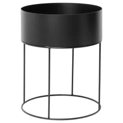Ferm Living plant box rund, svart