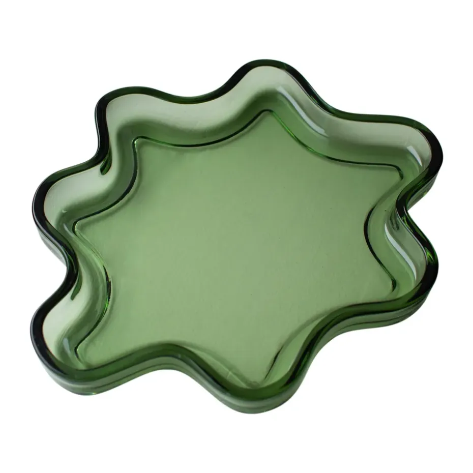 Filter dekorationsbricka, Green, Ø22x2 cm