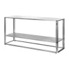 Foldable konsoll 124x60 cm, Borstat rostfritt stål