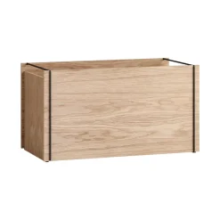 Förvaringslåda ek 33x60 cm, Wood, black