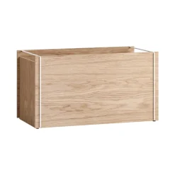 Förvaringslåda ek 33x60 cm, Wood, white