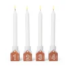 Gingerbread adventsljusstake 4 delar, Brun