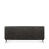 Grooves sideboard, Black 4 dörrar