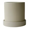 Grow kruka Ø10 cm med fat, Sandy creme