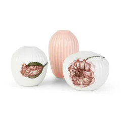 Hammershøi Poppy vas miniatyr 3 delar, Vit-dekor