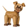 Happy hund dekoration 13,5 cm, Ek