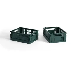 HAY Colour Crate Mini 13x17 cm 2-pack, Dark green