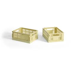 HAY Colour Crate Mini 13x17 cm 2-pack, Light yellow