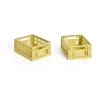 HAY Colour Crate Mini 13x17 cm 2-pack, Dusty yellow