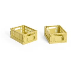 HAY Colour Crate Mini 13x17 cm 2-pack, Dusty yellow