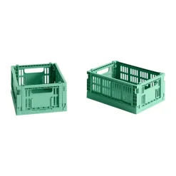 HAY Colour Crate Mini 13x17 cm 2-pack, Dark mint