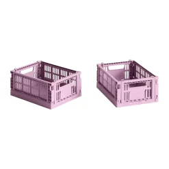 HAY Colour Crate Mini 13x17 cm 2-pack, Dusty rose