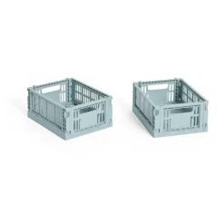 HAY Colour Crate Mini 13x17 cm 2-pack, Dusty blue