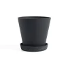 HAY Flowerpot with saucer kruka XL Ø21.5 cm, Svart