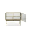 Haze sideboard, cashmere, vågigt glas