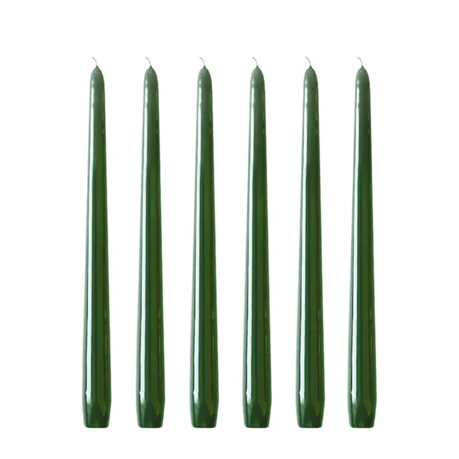 Herrgårdsljus 30 cm 6-pack, Mörkgrön