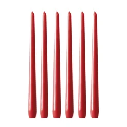 Herrgårdsljus 30 cm 6-pack, Röda glans